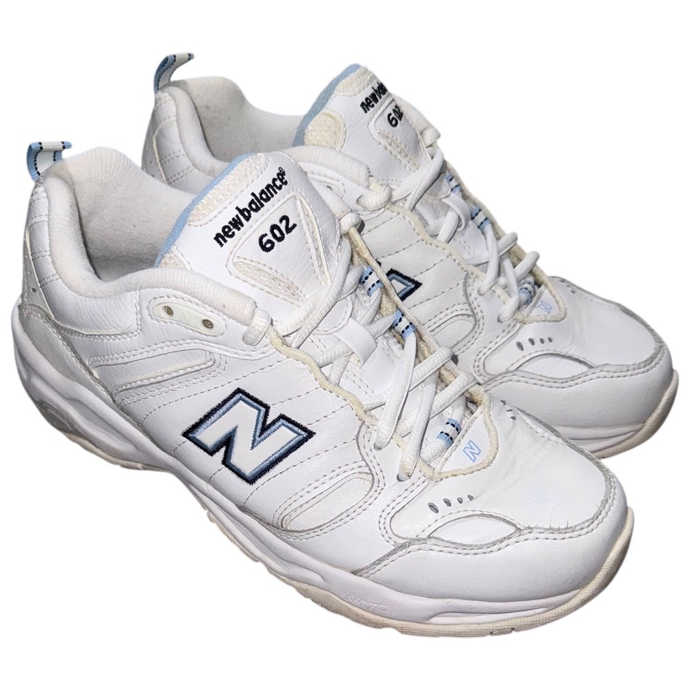 New Balance 602 Y2K White Leather Athletic Sneakers Dad Shoes Retro Size 9 - Picture 2 of 12